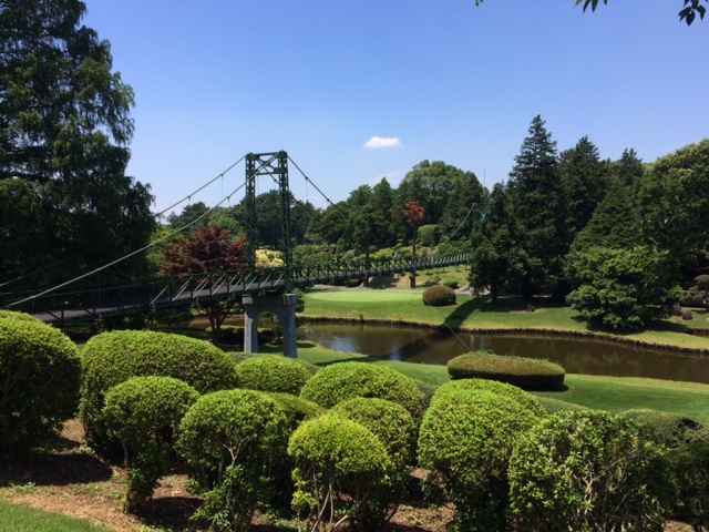 中山カントリークラブの吊り橋